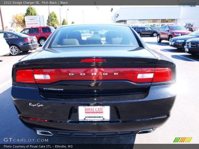 Pitch Black / Black 2012 Dodge Charger SE
