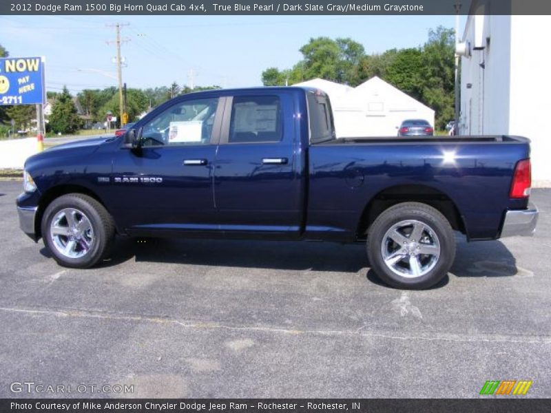  2012 Ram 1500 Big Horn Quad Cab 4x4 True Blue Pearl