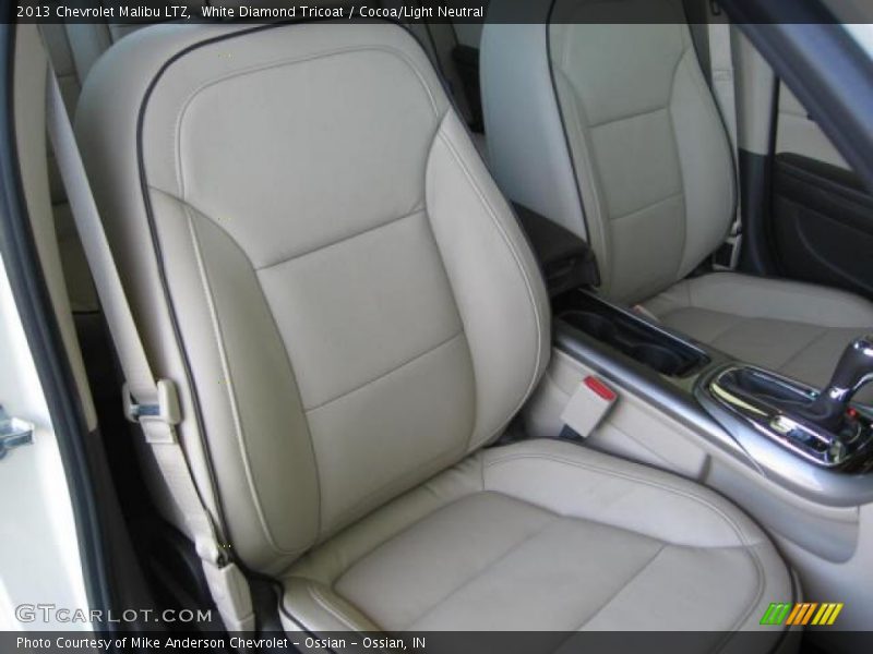 White Diamond Tricoat / Cocoa/Light Neutral 2013 Chevrolet Malibu LTZ