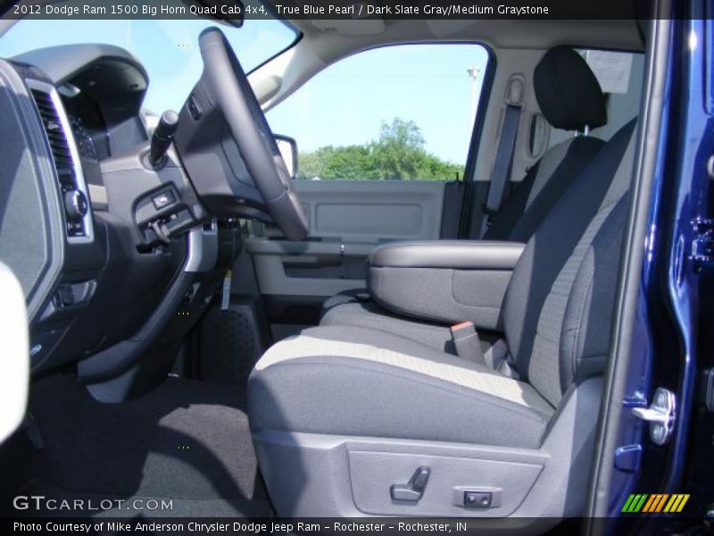 True Blue Pearl / Dark Slate Gray/Medium Graystone 2012 Dodge Ram 1500 Big Horn Quad Cab 4x4