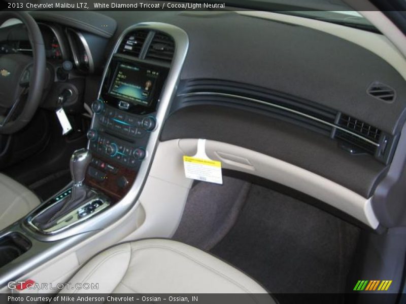 White Diamond Tricoat / Cocoa/Light Neutral 2013 Chevrolet Malibu LTZ