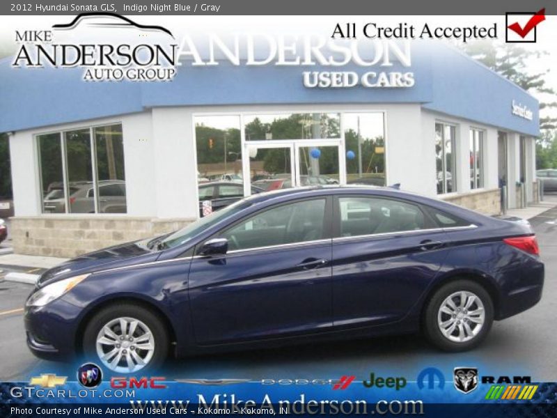 Indigo Night Blue / Gray 2012 Hyundai Sonata GLS