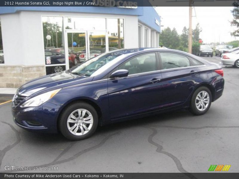 Indigo Night Blue / Gray 2012 Hyundai Sonata GLS