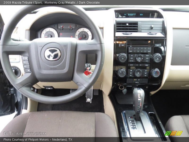 Monterey Gray Metallic / Dark Chocolate 2009 Mazda Tribute i Sport