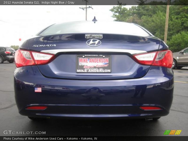 Indigo Night Blue / Gray 2012 Hyundai Sonata GLS