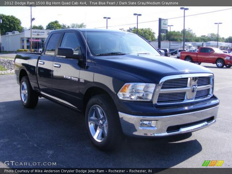 True Blue Pearl / Dark Slate Gray/Medium Graystone 2012 Dodge Ram 1500 Big Horn Quad Cab 4x4