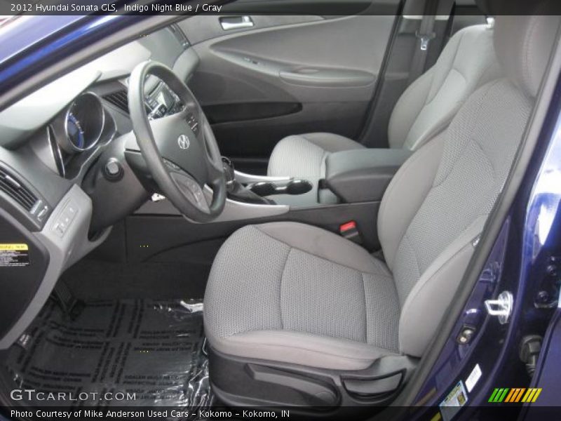 Indigo Night Blue / Gray 2012 Hyundai Sonata GLS
