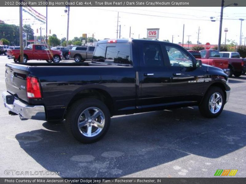 True Blue Pearl / Dark Slate Gray/Medium Graystone 2012 Dodge Ram 1500 Big Horn Quad Cab 4x4