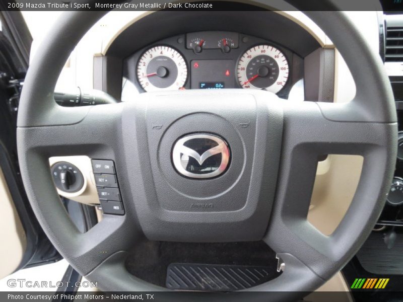 Monterey Gray Metallic / Dark Chocolate 2009 Mazda Tribute i Sport