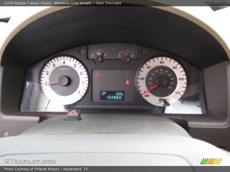 Monterey Gray Metallic / Dark Chocolate 2009 Mazda Tribute i Sport