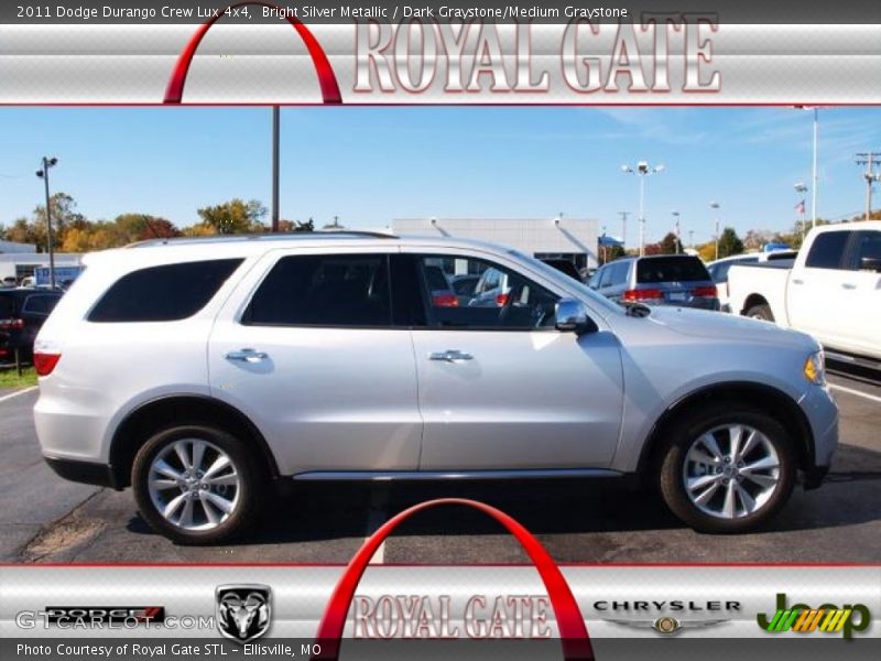 Bright Silver Metallic / Dark Graystone/Medium Graystone 2011 Dodge Durango Crew Lux 4x4