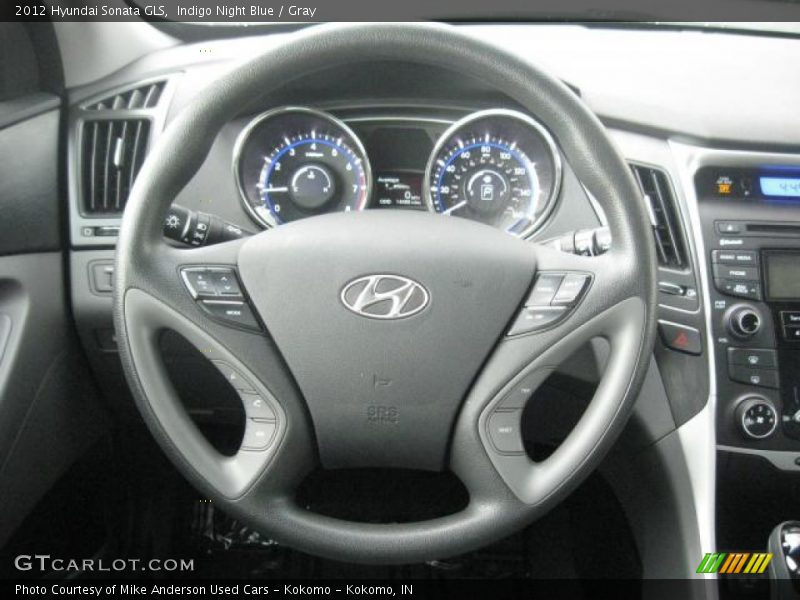 Indigo Night Blue / Gray 2012 Hyundai Sonata GLS
