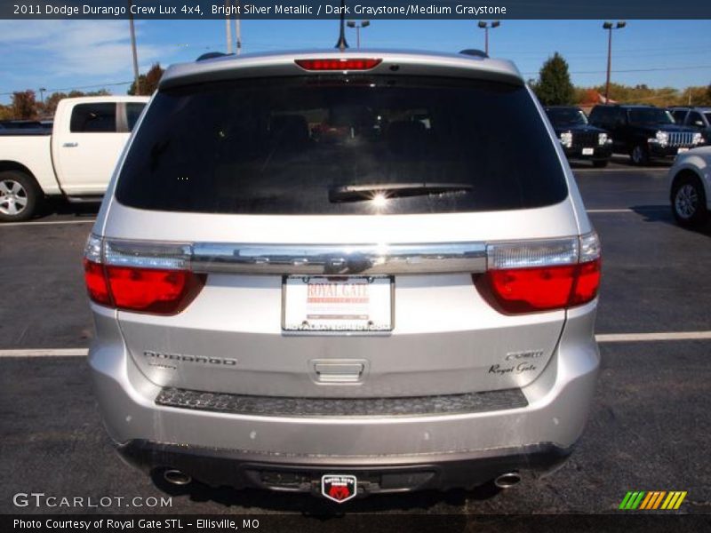 Bright Silver Metallic / Dark Graystone/Medium Graystone 2011 Dodge Durango Crew Lux 4x4