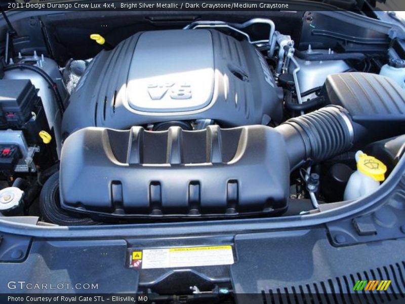 Bright Silver Metallic / Dark Graystone/Medium Graystone 2011 Dodge Durango Crew Lux 4x4