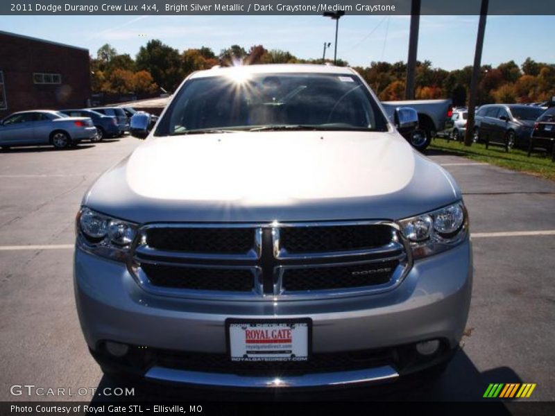 Bright Silver Metallic / Dark Graystone/Medium Graystone 2011 Dodge Durango Crew Lux 4x4