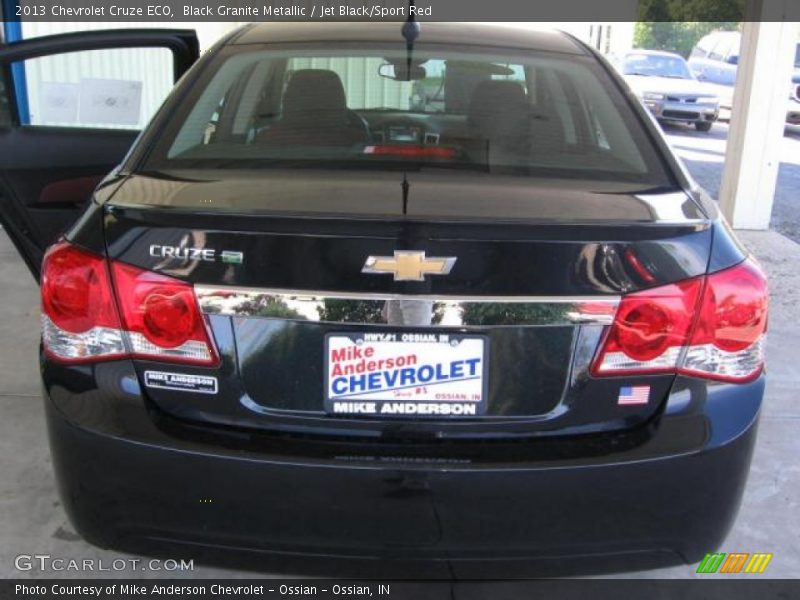 Black Granite Metallic / Jet Black/Sport Red 2013 Chevrolet Cruze ECO