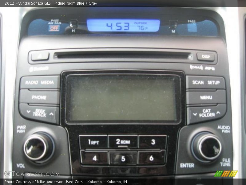 Indigo Night Blue / Gray 2012 Hyundai Sonata GLS