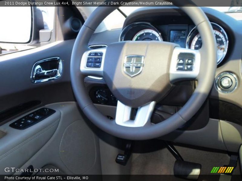 Bright Silver Metallic / Dark Graystone/Medium Graystone 2011 Dodge Durango Crew Lux 4x4