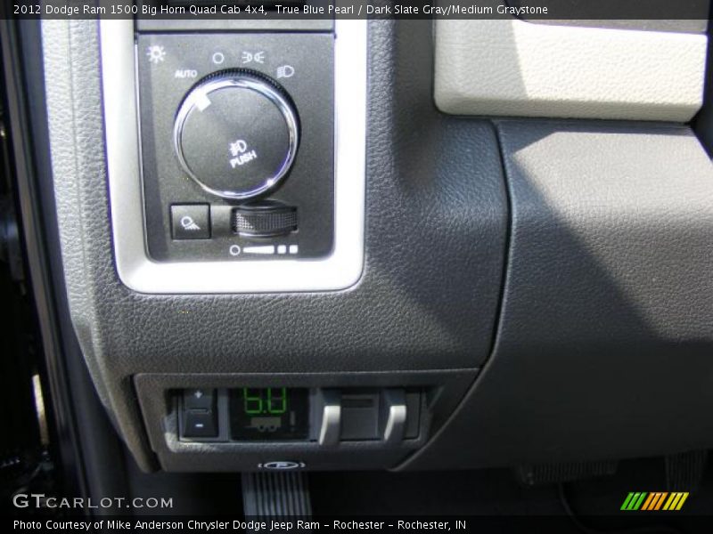 True Blue Pearl / Dark Slate Gray/Medium Graystone 2012 Dodge Ram 1500 Big Horn Quad Cab 4x4