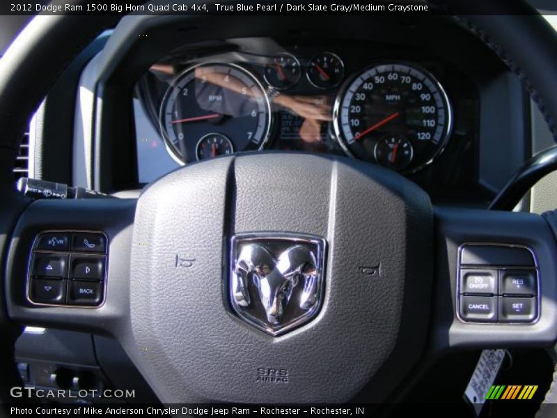 True Blue Pearl / Dark Slate Gray/Medium Graystone 2012 Dodge Ram 1500 Big Horn Quad Cab 4x4