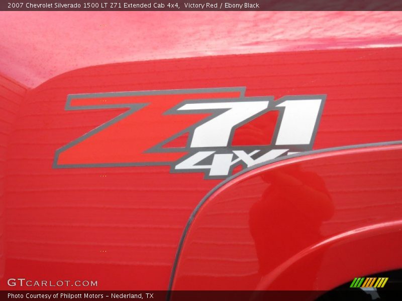Victory Red / Ebony Black 2007 Chevrolet Silverado 1500 LT Z71 Extended Cab 4x4