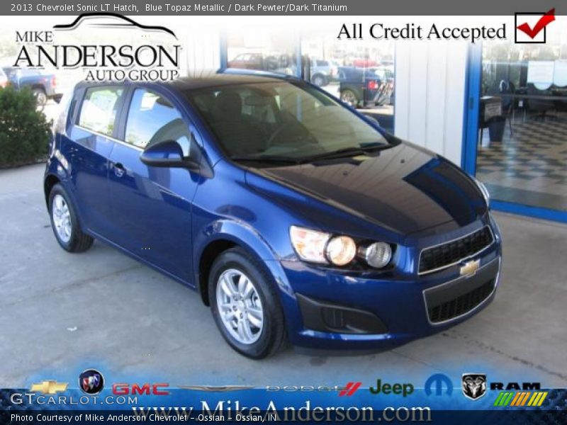 Blue Topaz Metallic / Dark Pewter/Dark Titanium 2013 Chevrolet Sonic LT Hatch