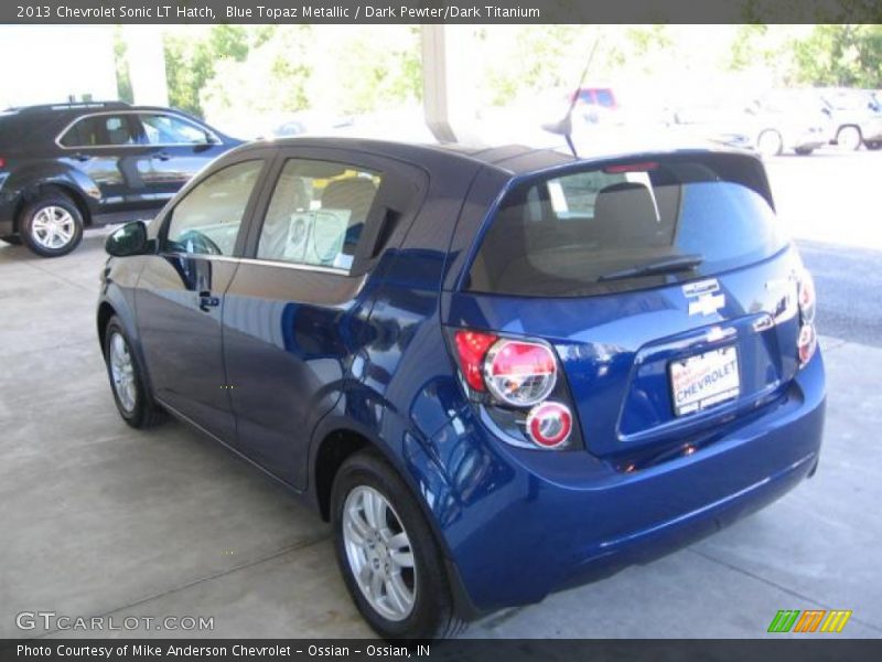 Blue Topaz Metallic / Dark Pewter/Dark Titanium 2013 Chevrolet Sonic LT Hatch