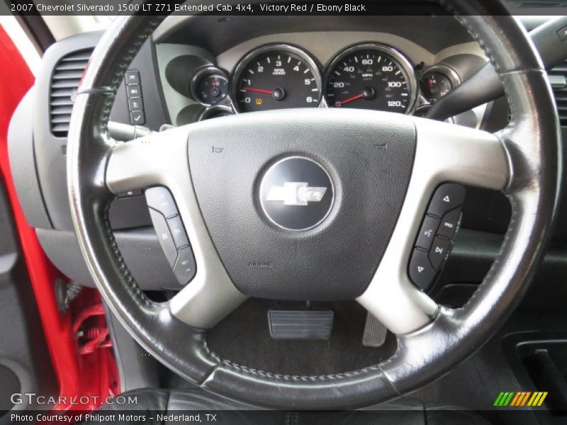 Victory Red / Ebony Black 2007 Chevrolet Silverado 1500 LT Z71 Extended Cab 4x4