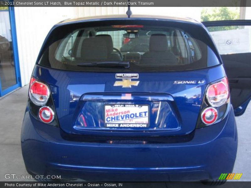 Blue Topaz Metallic / Dark Pewter/Dark Titanium 2013 Chevrolet Sonic LT Hatch