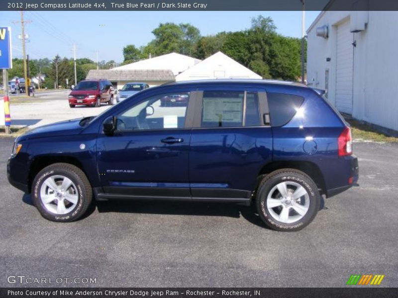 True Blue Pearl / Dark Slate Gray 2012 Jeep Compass Latitude 4x4