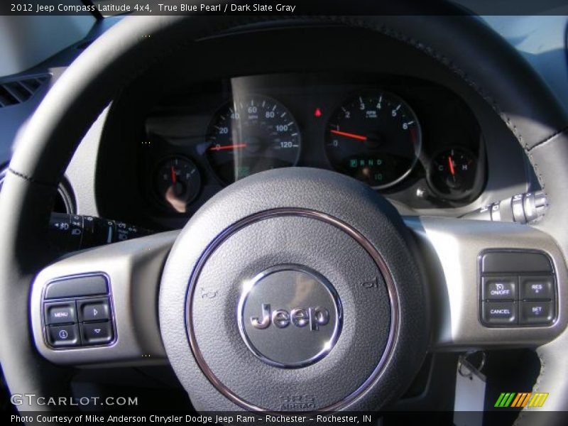 True Blue Pearl / Dark Slate Gray 2012 Jeep Compass Latitude 4x4