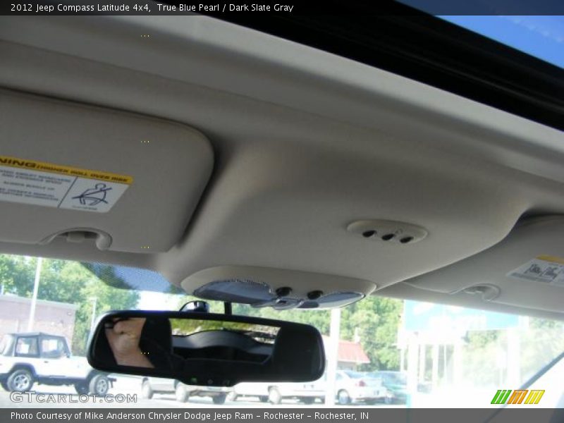 True Blue Pearl / Dark Slate Gray 2012 Jeep Compass Latitude 4x4