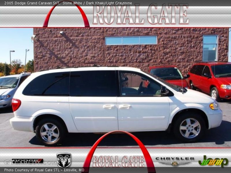 Stone White / Dark Khaki/Light Graystone 2005 Dodge Grand Caravan SXT