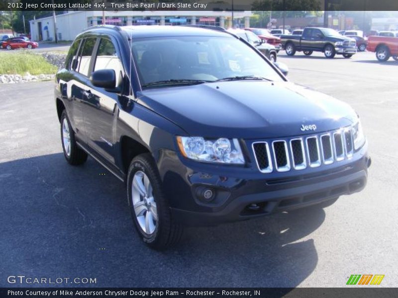 True Blue Pearl / Dark Slate Gray 2012 Jeep Compass Latitude 4x4