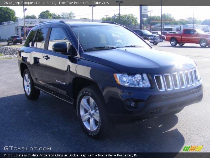 True Blue Pearl / Dark Slate Gray 2012 Jeep Compass Latitude 4x4