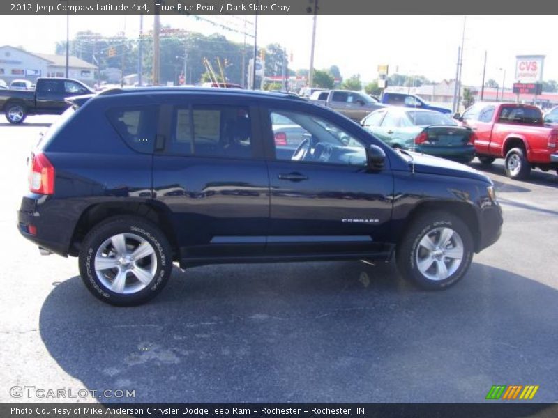 True Blue Pearl / Dark Slate Gray 2012 Jeep Compass Latitude 4x4