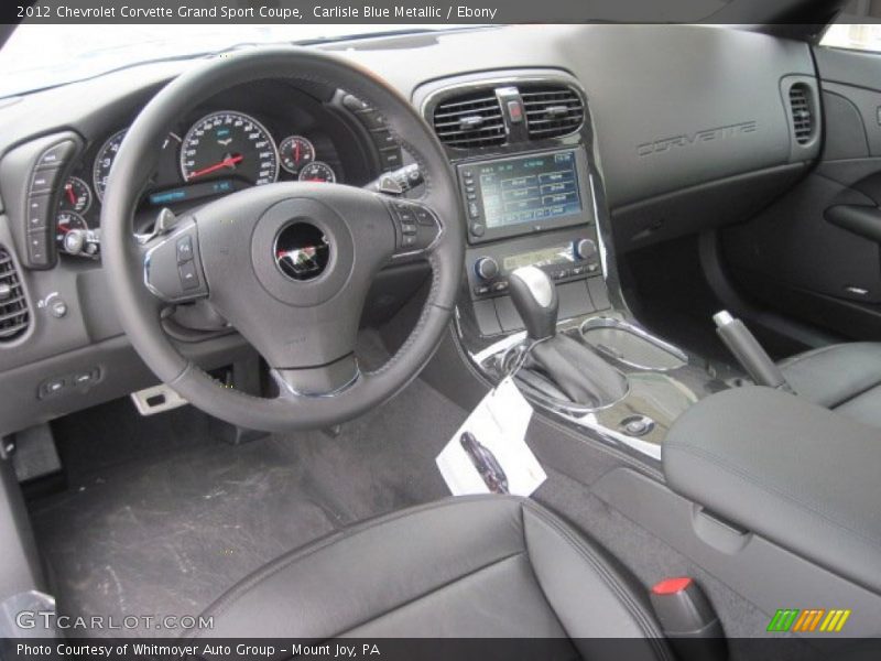 Ebony Interior - 2012 Corvette Grand Sport Coupe 