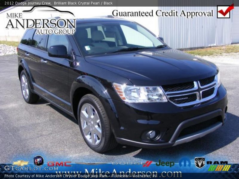 Brilliant Black Crystal Pearl / Black 2012 Dodge Journey Crew