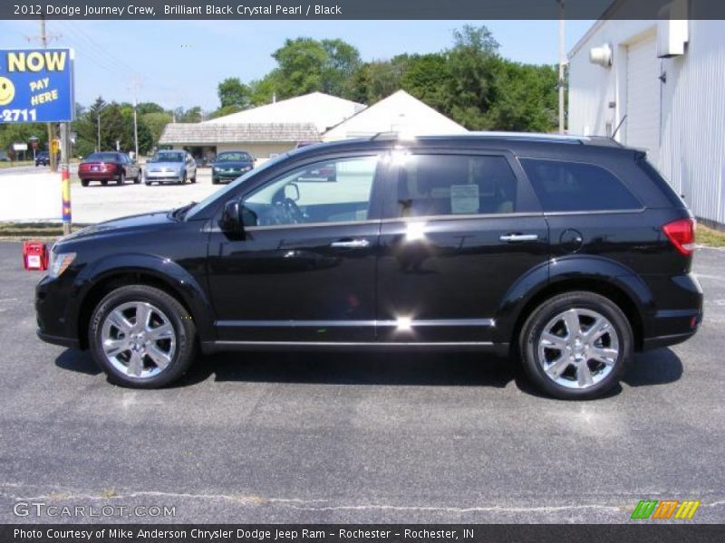 Brilliant Black Crystal Pearl / Black 2012 Dodge Journey Crew