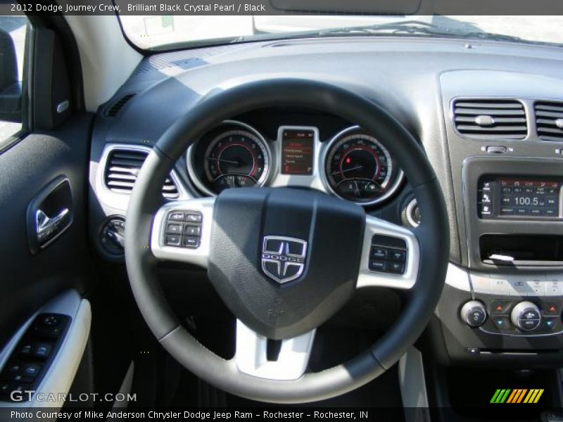 Brilliant Black Crystal Pearl / Black 2012 Dodge Journey Crew
