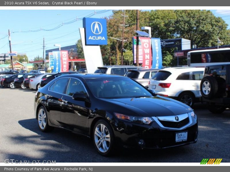 Crystal Black Pearl / Ebony 2010 Acura TSX V6 Sedan