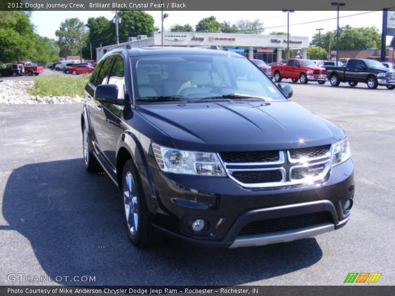 Brilliant Black Crystal Pearl / Black 2012 Dodge Journey Crew