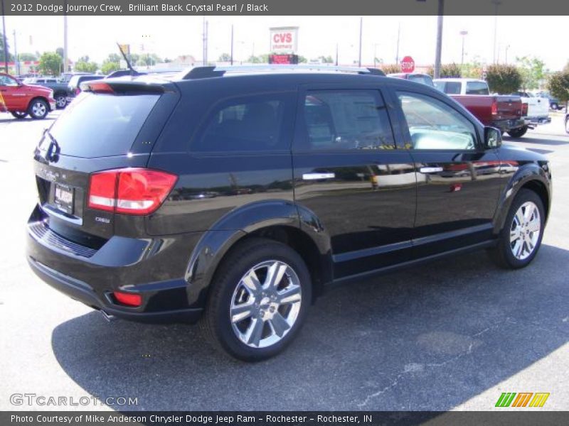 Brilliant Black Crystal Pearl / Black 2012 Dodge Journey Crew