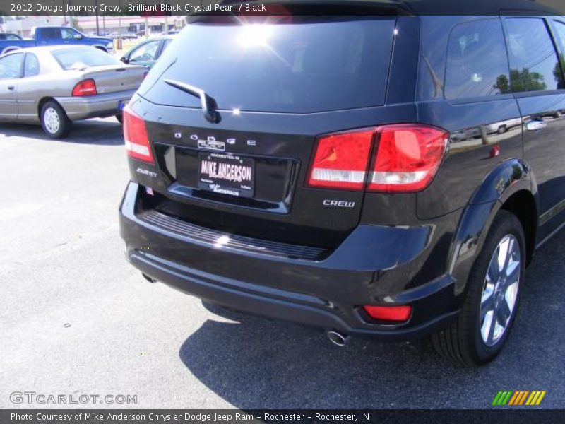 Brilliant Black Crystal Pearl / Black 2012 Dodge Journey Crew