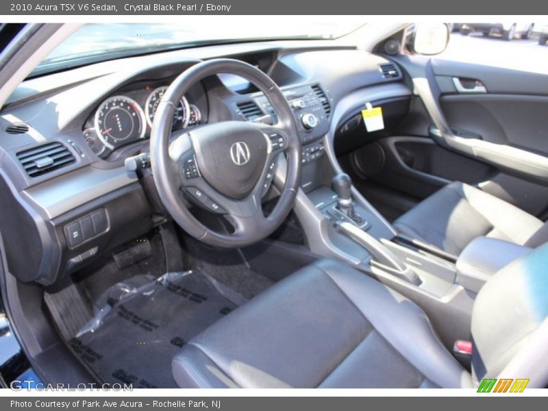 Crystal Black Pearl / Ebony 2010 Acura TSX V6 Sedan