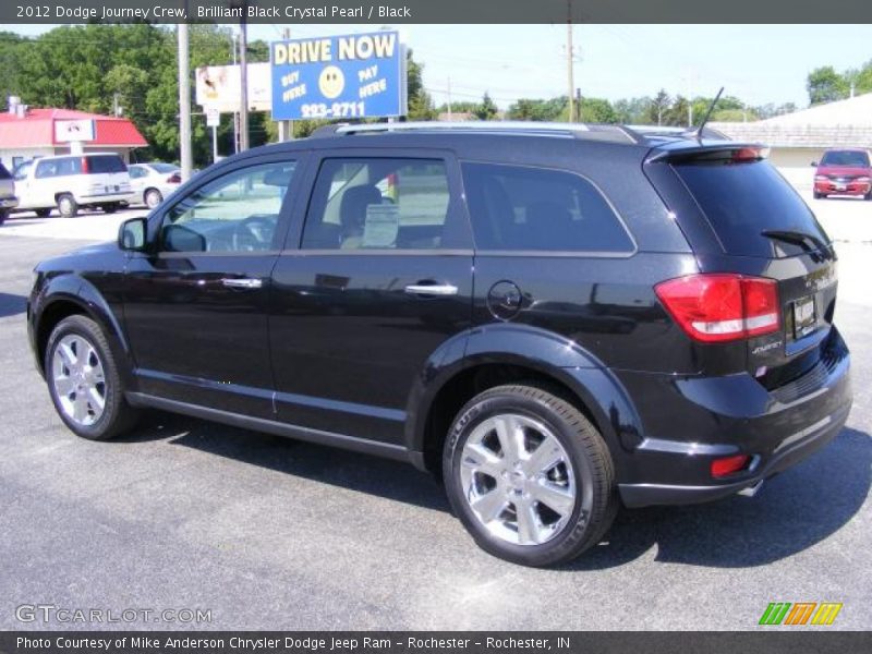 Brilliant Black Crystal Pearl / Black 2012 Dodge Journey Crew