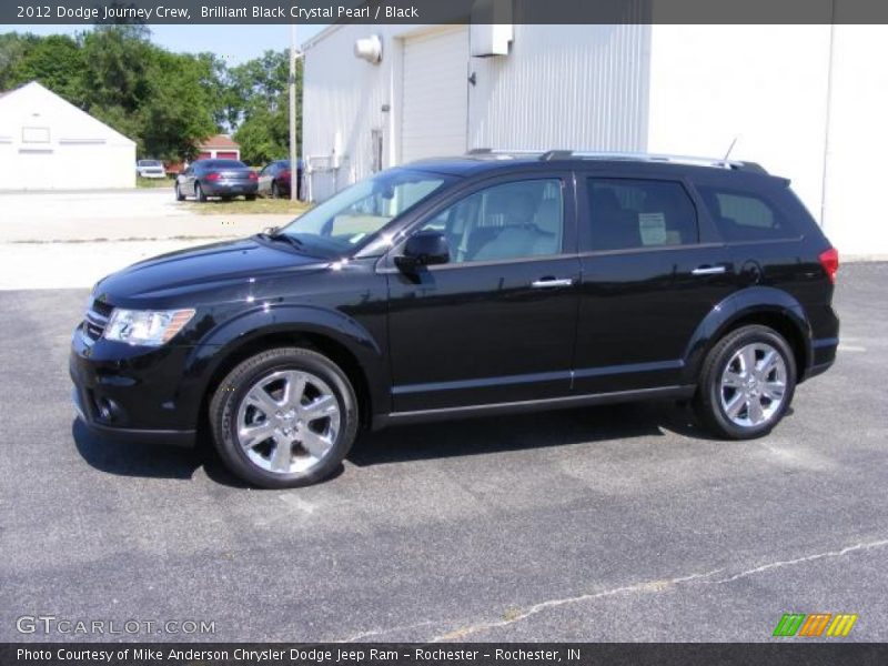 Brilliant Black Crystal Pearl / Black 2012 Dodge Journey Crew