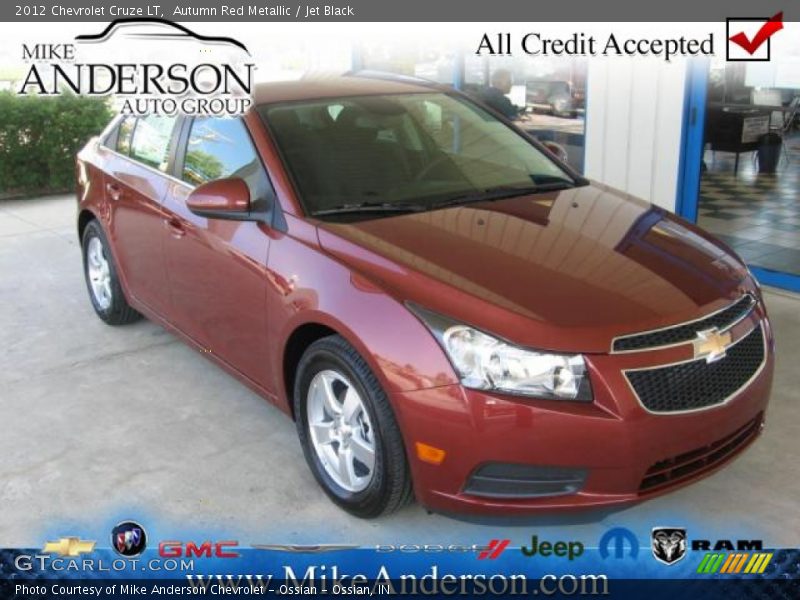 Autumn Red Metallic / Jet Black 2012 Chevrolet Cruze LT