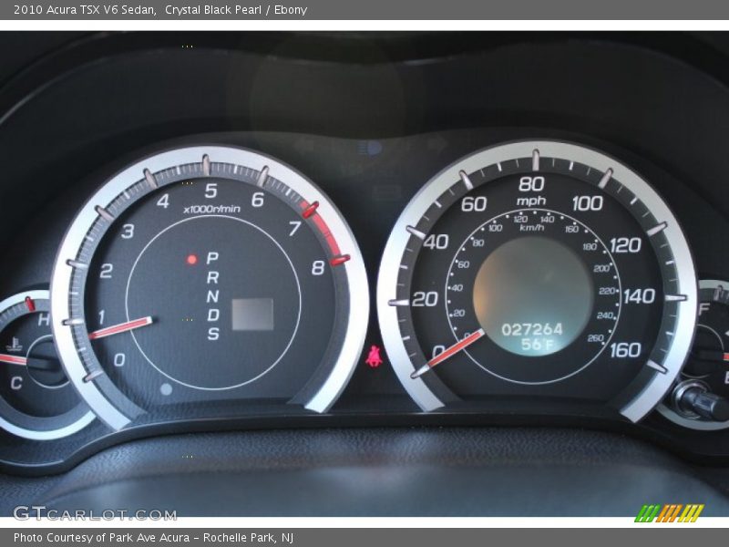 Crystal Black Pearl / Ebony 2010 Acura TSX V6 Sedan