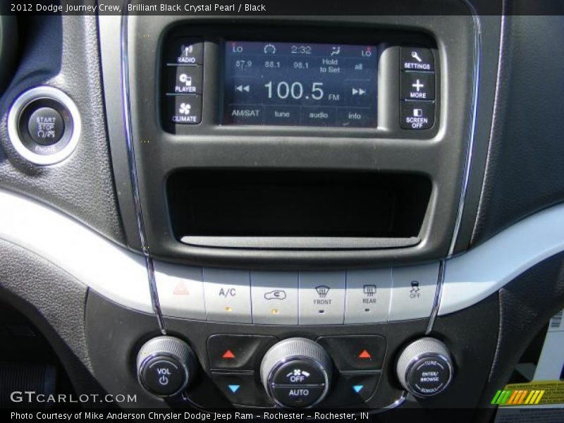 Brilliant Black Crystal Pearl / Black 2012 Dodge Journey Crew